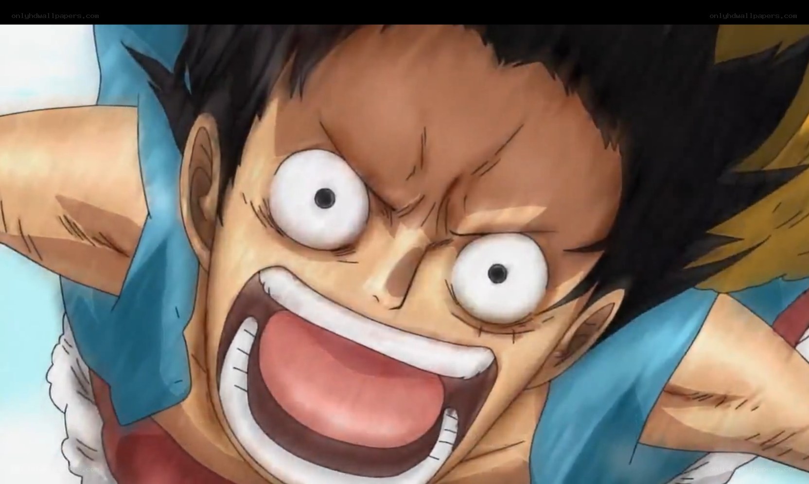 Luffy's intense expression
