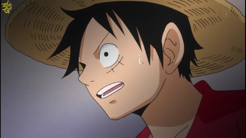Luffy shocked expression