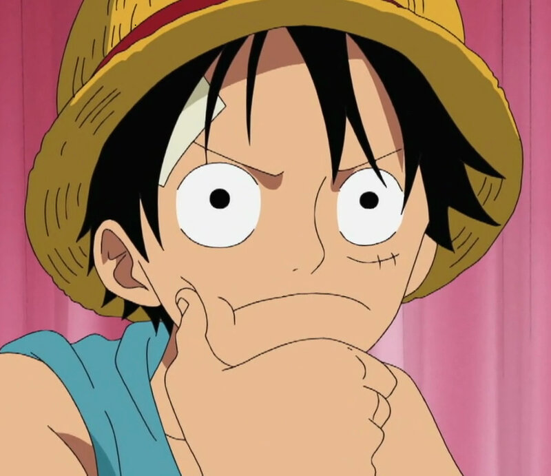 Luffy thinking deeply