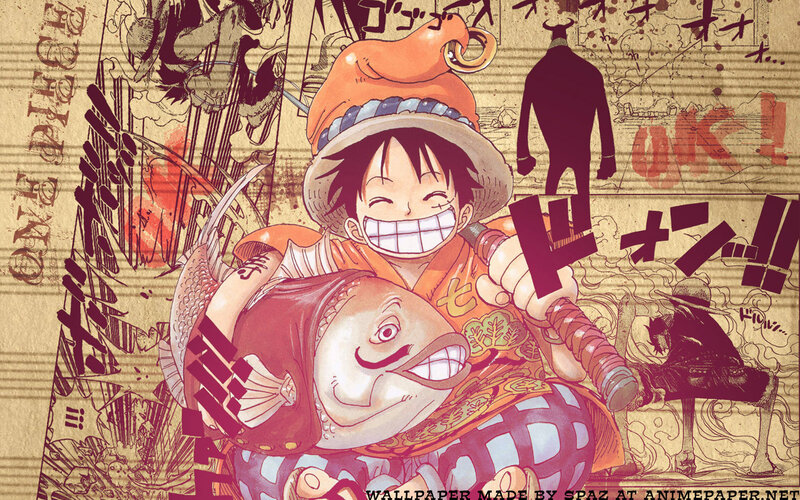 Luffy with a fish