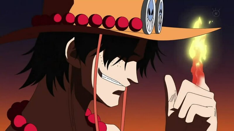 Luffy with a flame