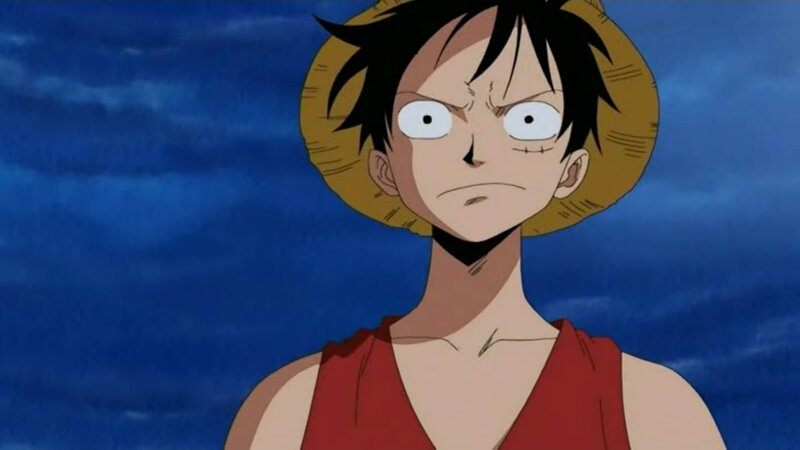 Luffy with angry expression