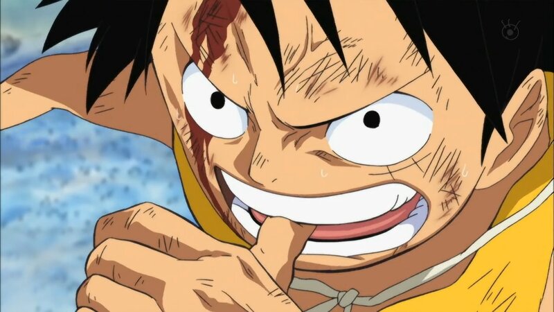 Luffy with determined expression