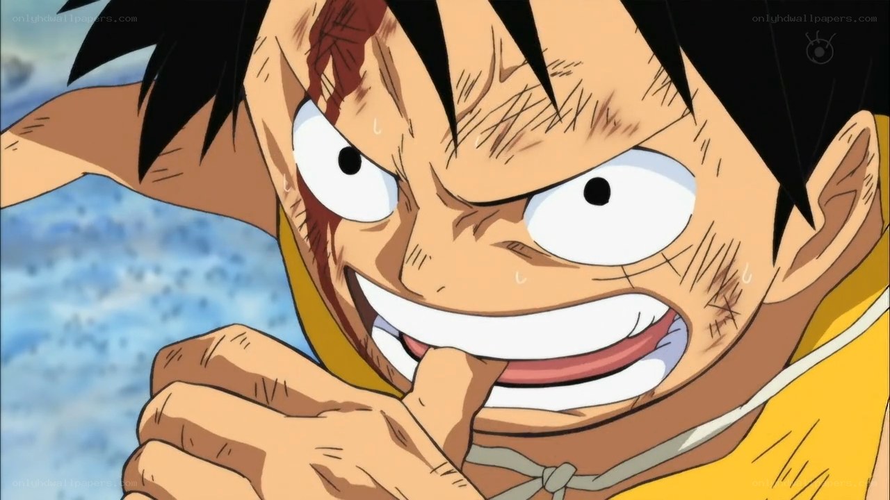 Luffy with determined expression