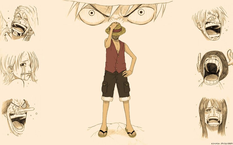 Luffy with Emotional Expressions