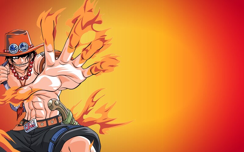 Luffy with fire powers