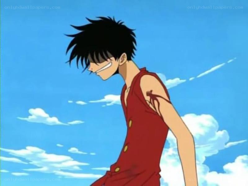 Luffy with scar on arm