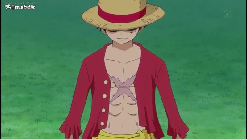 Luffy with scarred chest