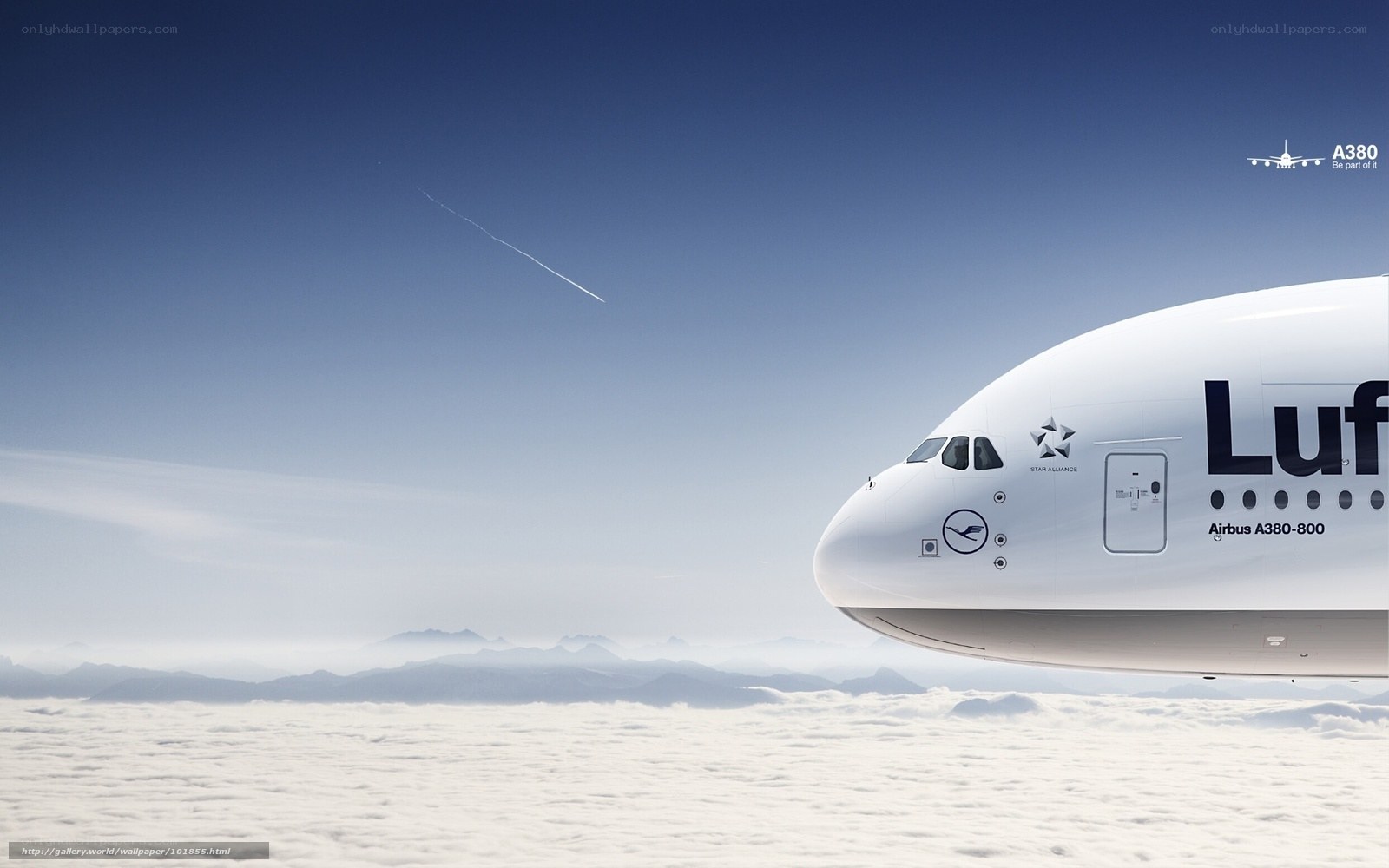 Lufthansa A380 in flight