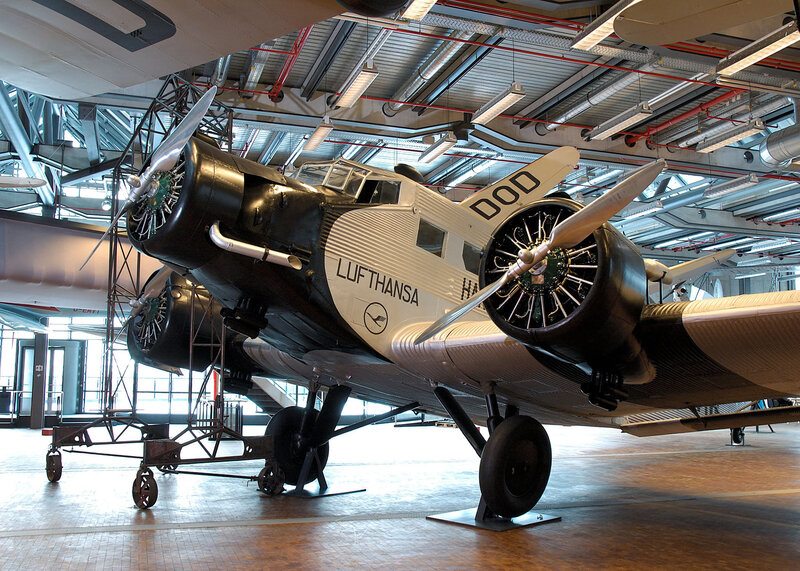 Lufthansa aircraft on display