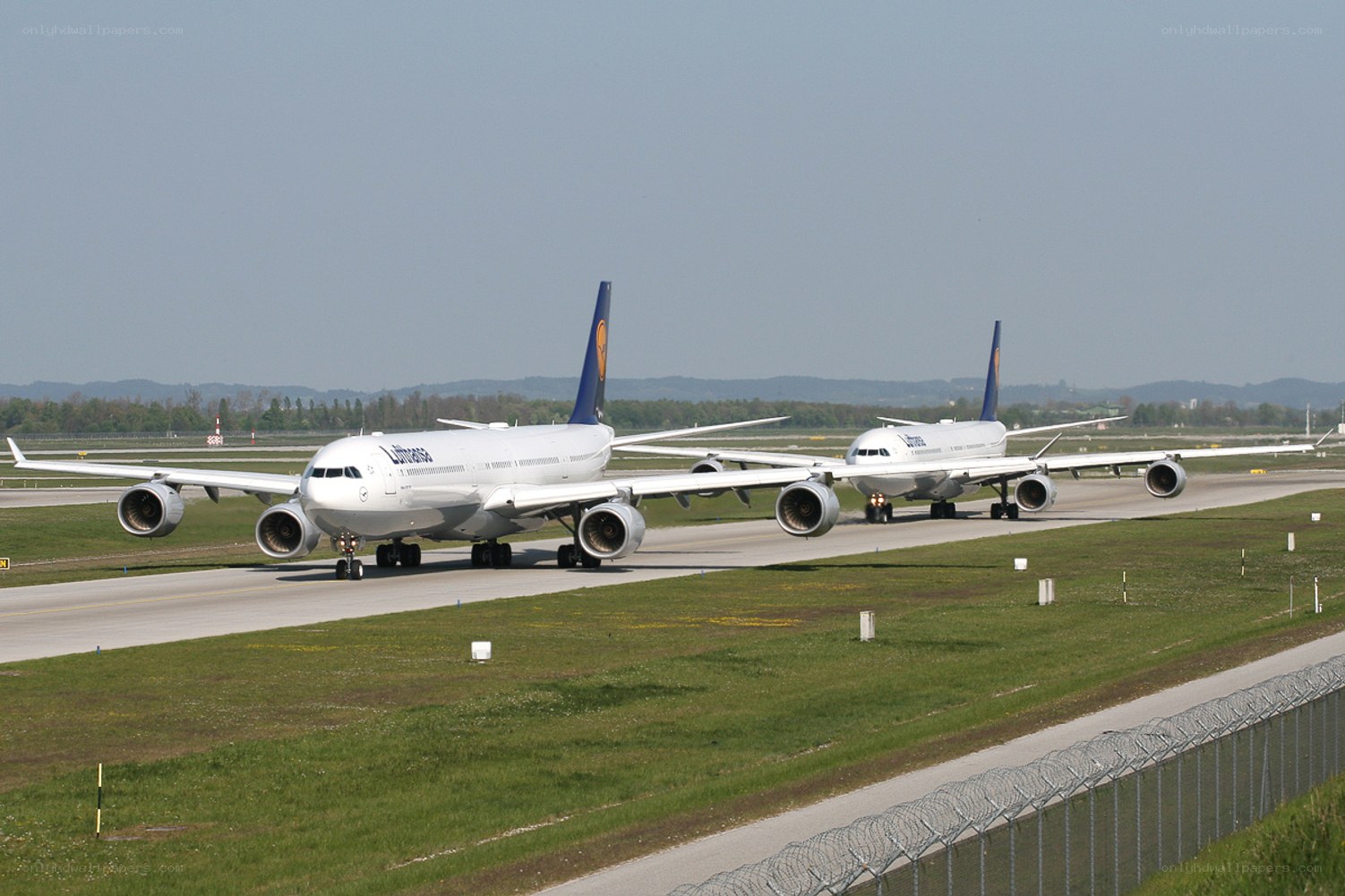 Lufthansa aircraft on runway