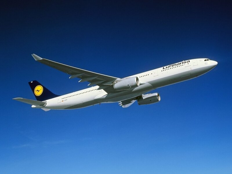 Lufthansa Airplane — Blue, Serene, Photograph