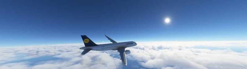 Lufthansa Airplane — Blue, Serene
