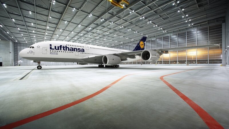 Lufthansa Airplane — White, Calm, Photograph