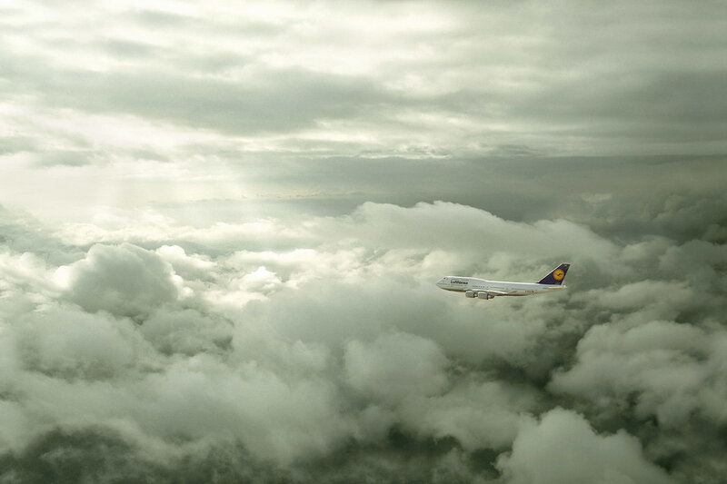 Lufthansa Airplane — White