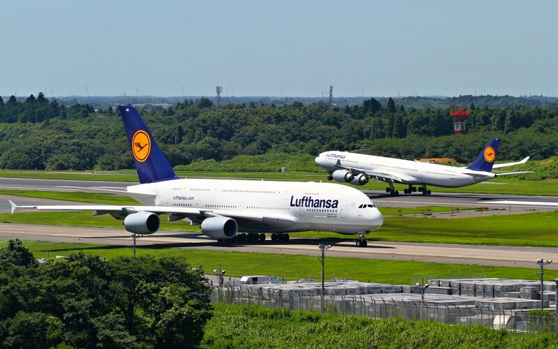 Lufthansa Airplanes on Runway