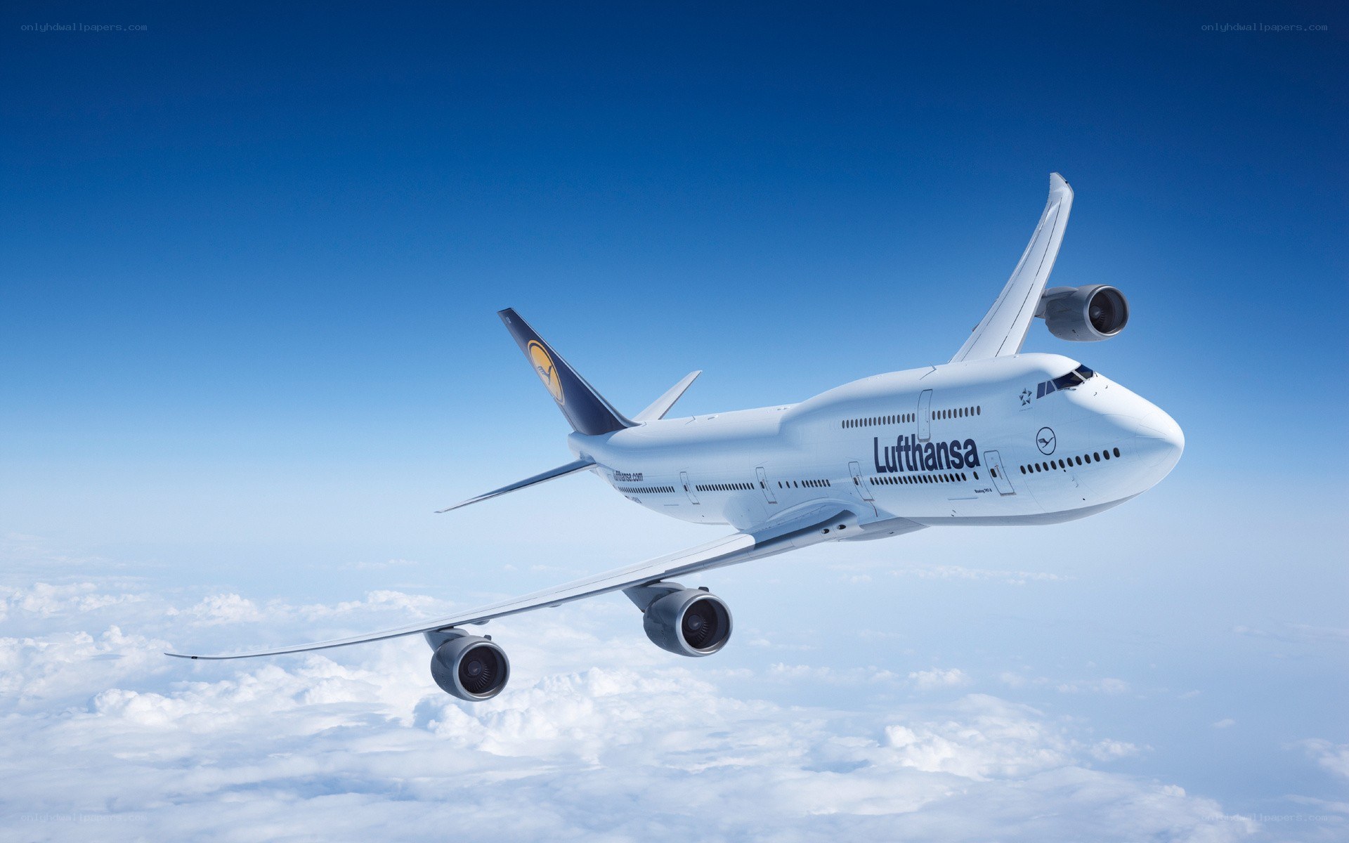 Lufthansa Boeing 747 in flight