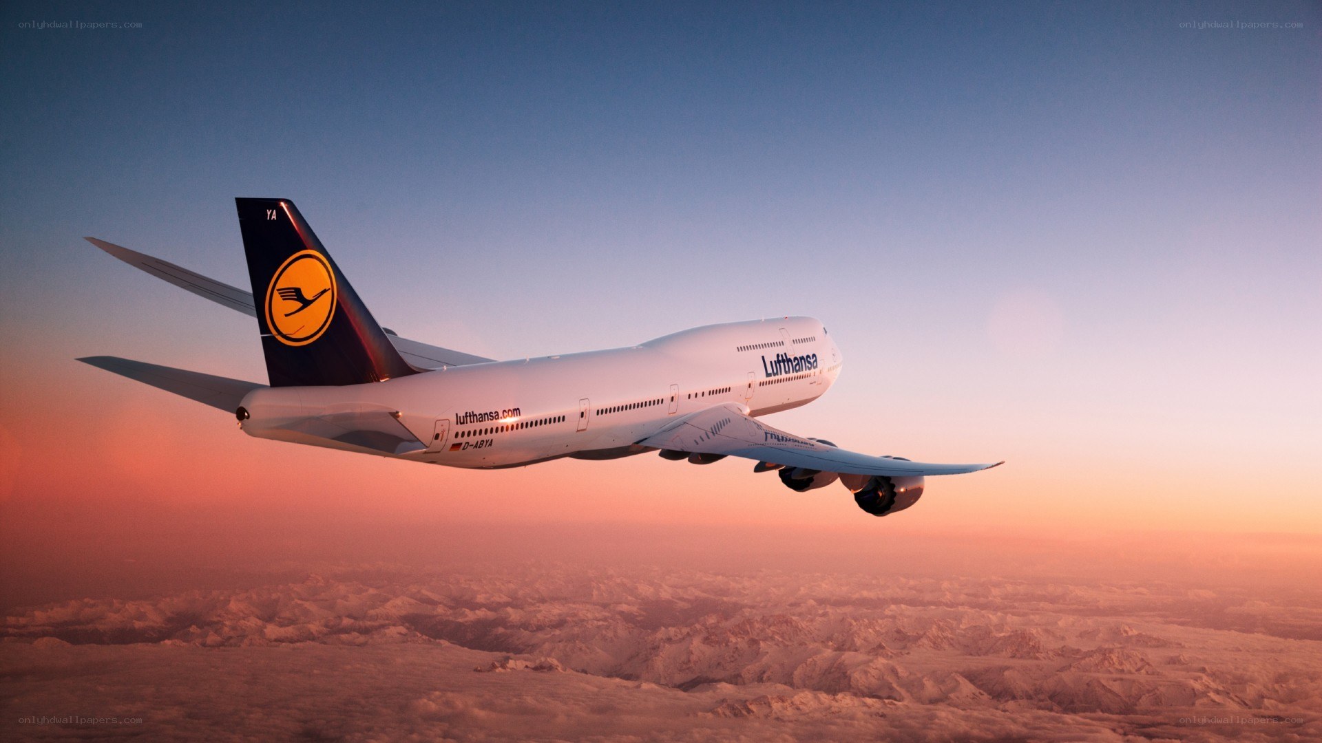 Lufthansa Boeing 747 in flight