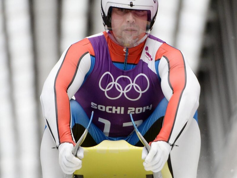 Luge Athlete in Action