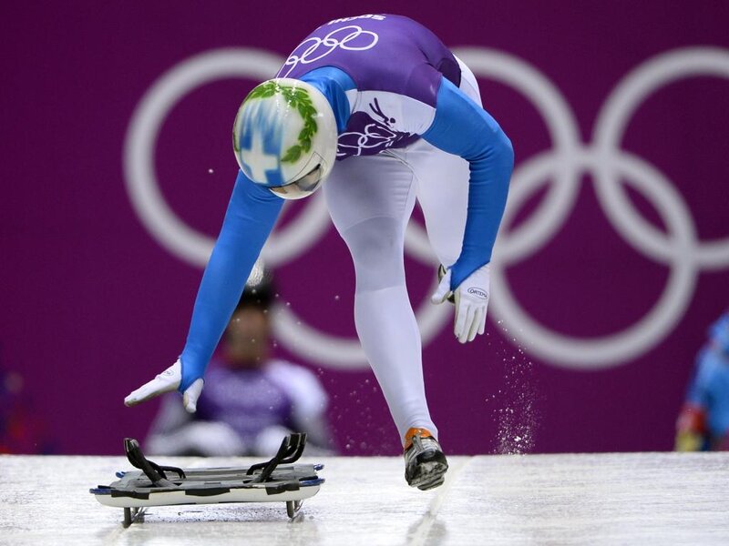 Luge Athlete on Ice