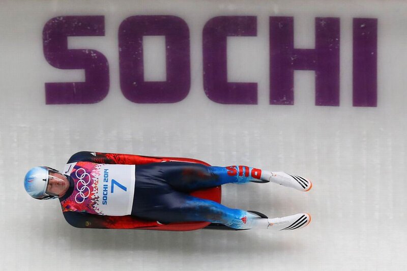 Luge Athlete on Sled
