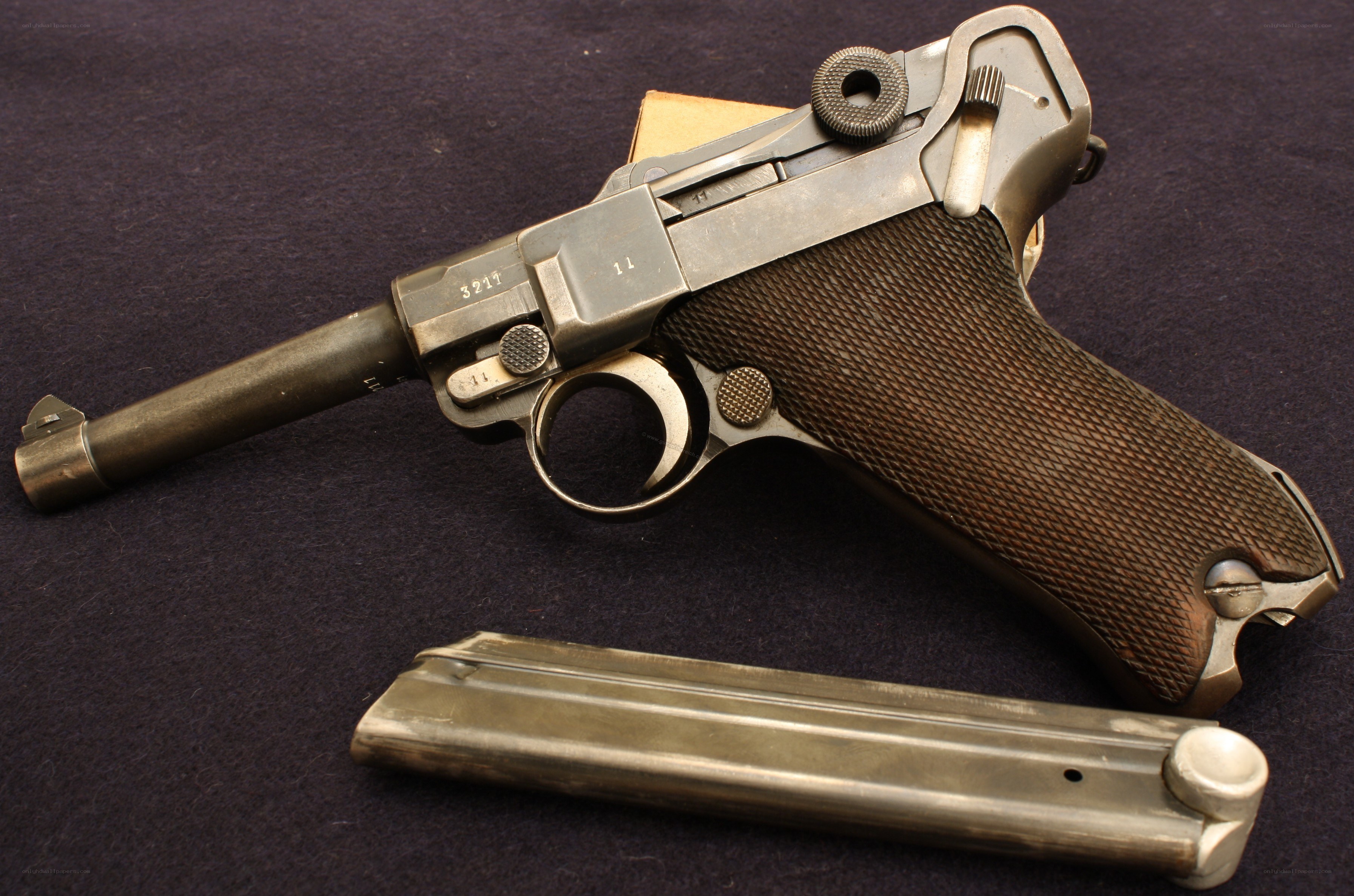 Luger pistol with magazine