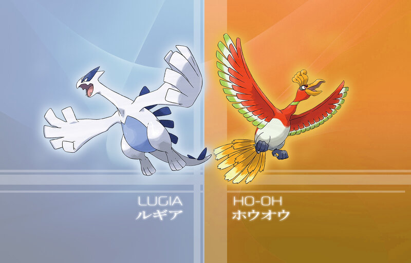 Lugia and Ho-Oh artwork