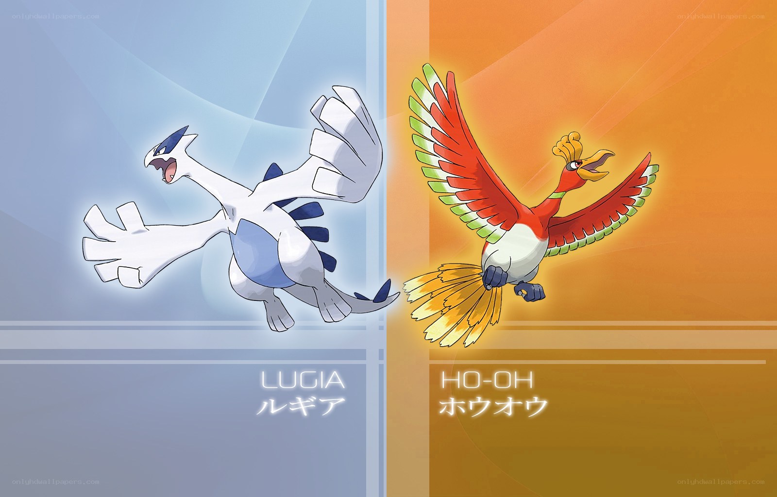 Lugia and Ho-Oh artwork