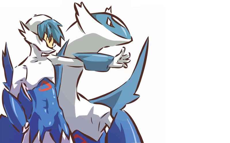 Lugia and trainer artwork