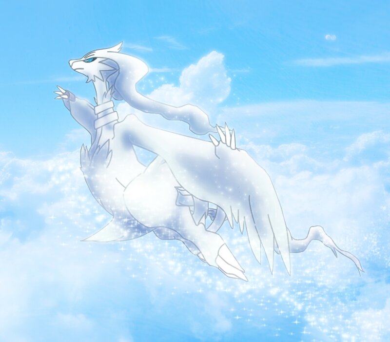 Lugia flying in the sky