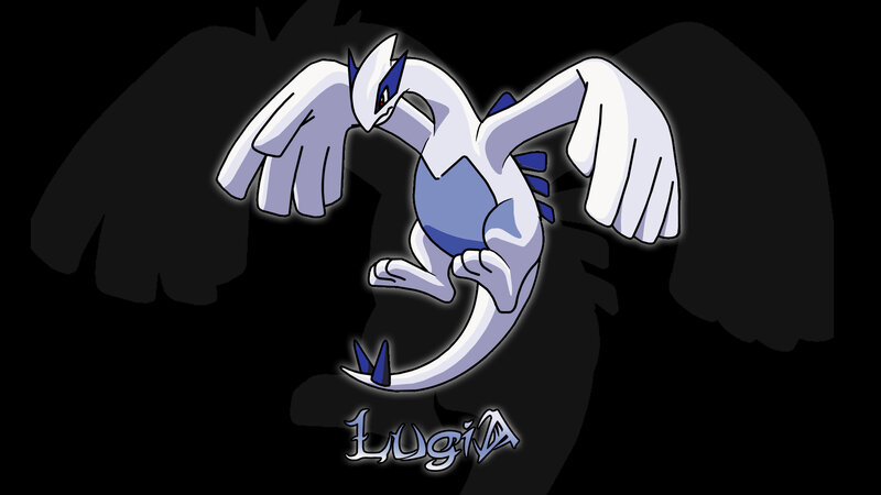 Lugia in Flight — White, Dramatic