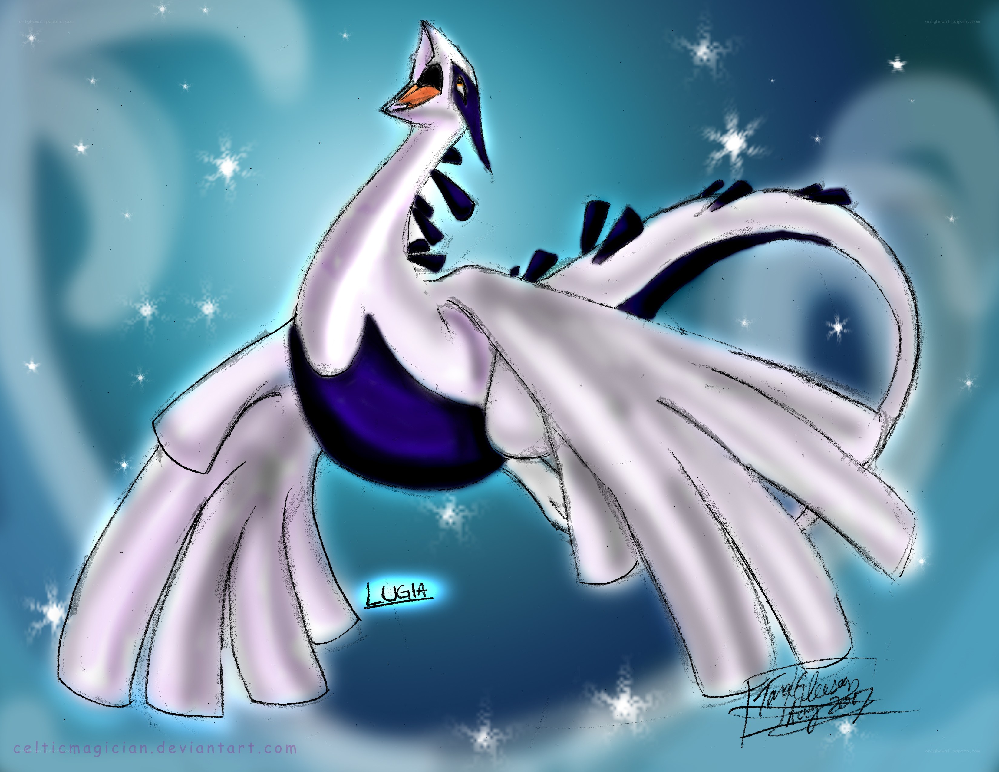 Lugia in the sky