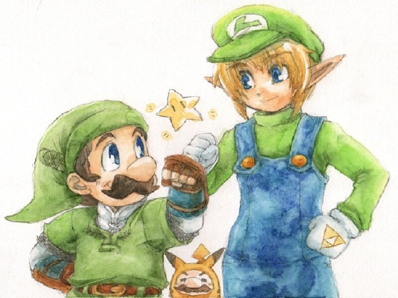 Luigi and Link art