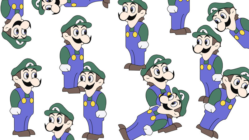 Luigi character collage
