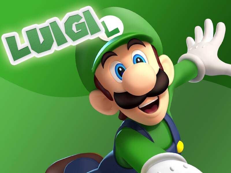 Luigi Character — Green, Cheerful