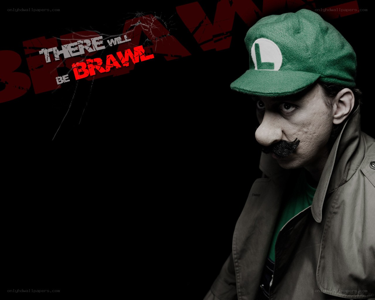 Luigi character with mustache