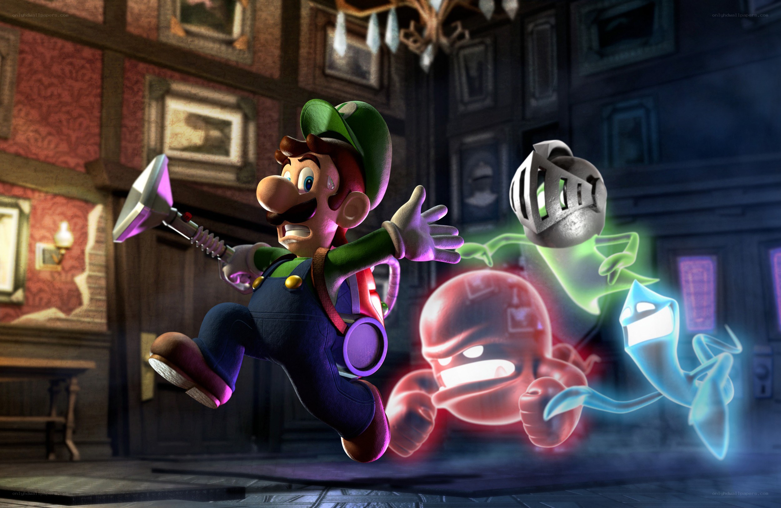 Luigi in a haunted mansion
