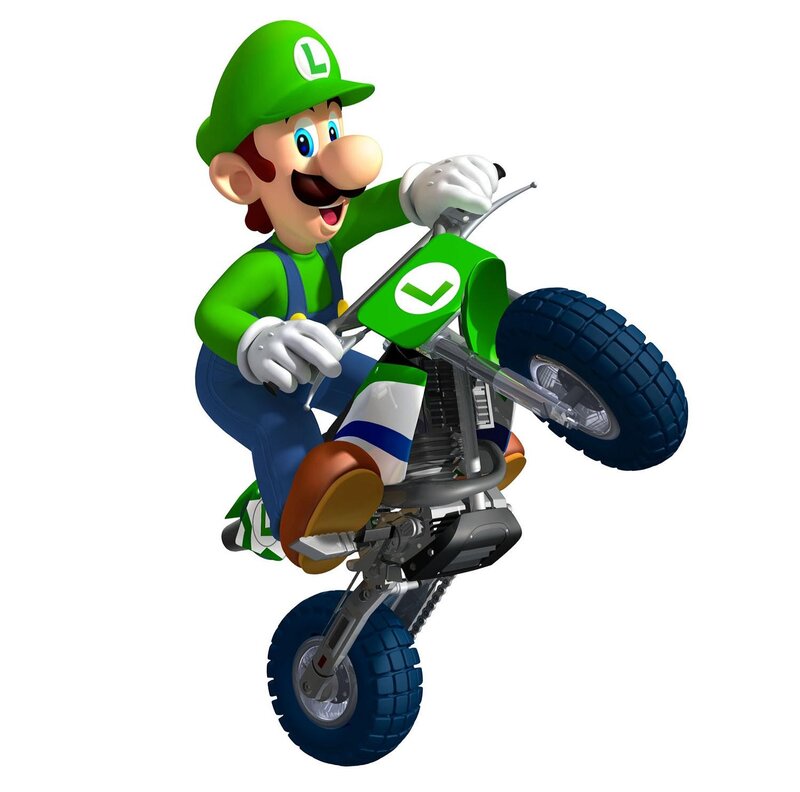 Luigi on a Dirt Bike