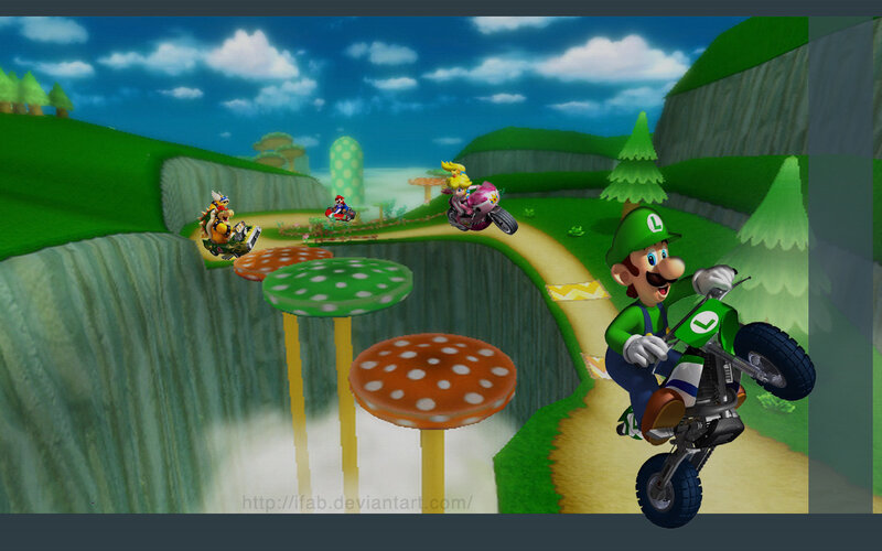 Luigi on a motorcycle