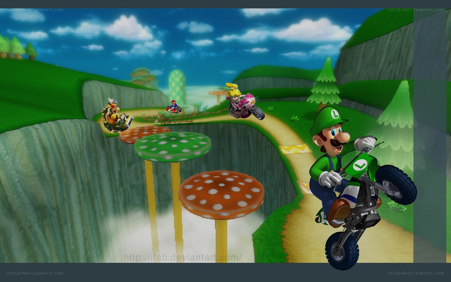 Luigi on a motorcycle