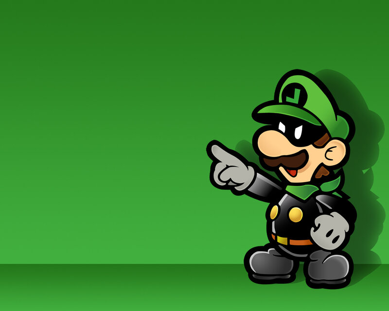 Luigi pointing character