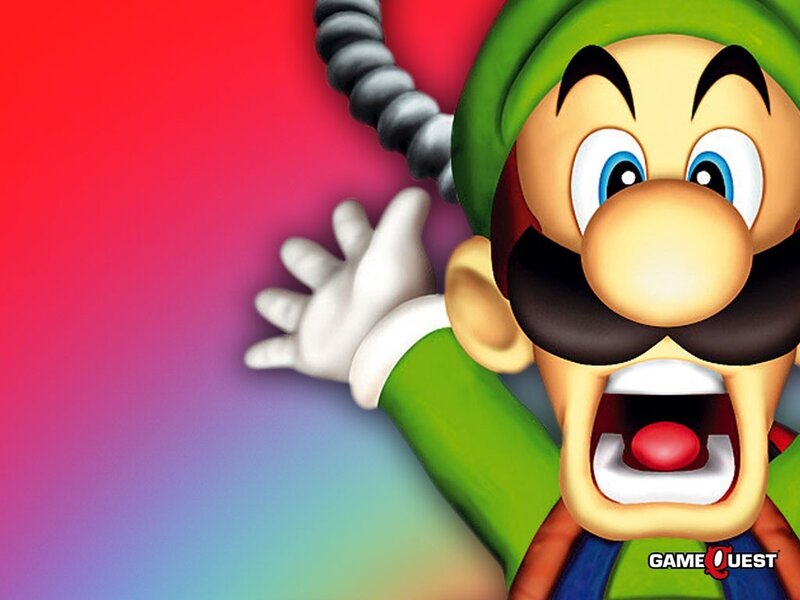 Luigi screaming in shock