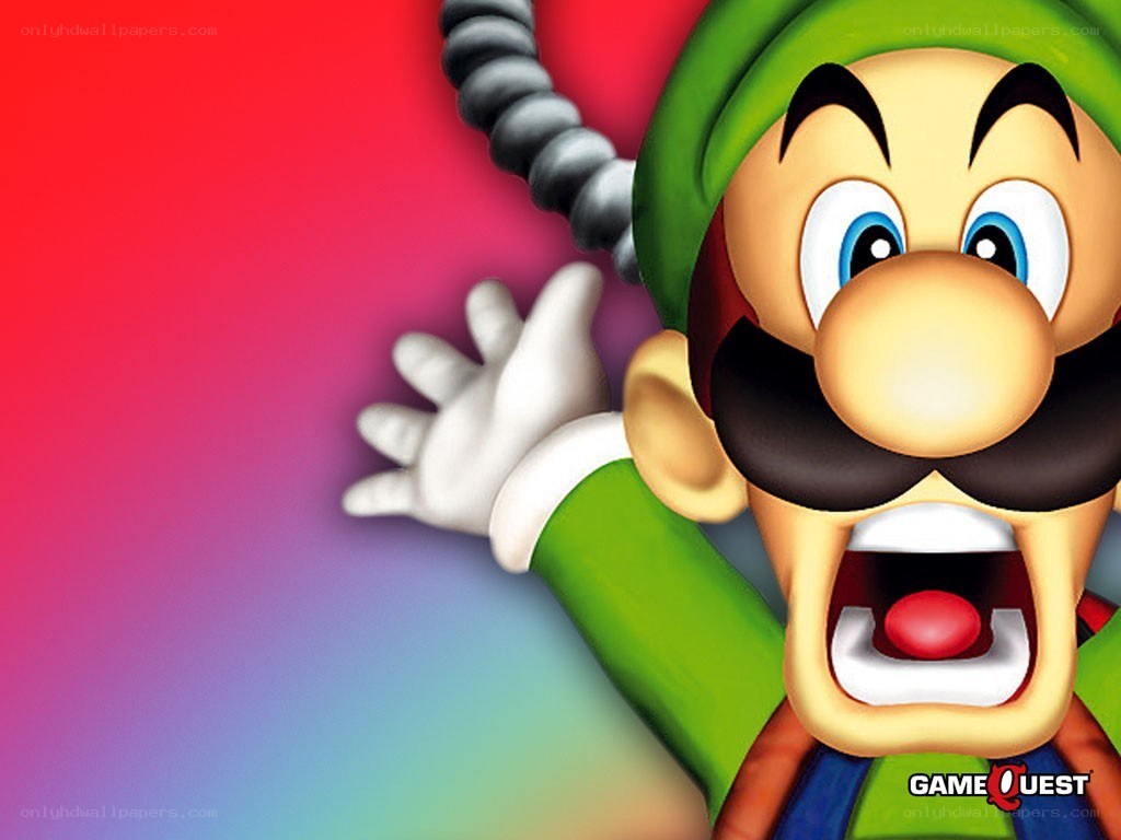 Luigi screaming in shock