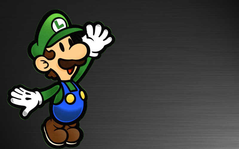 Luigi waving hello