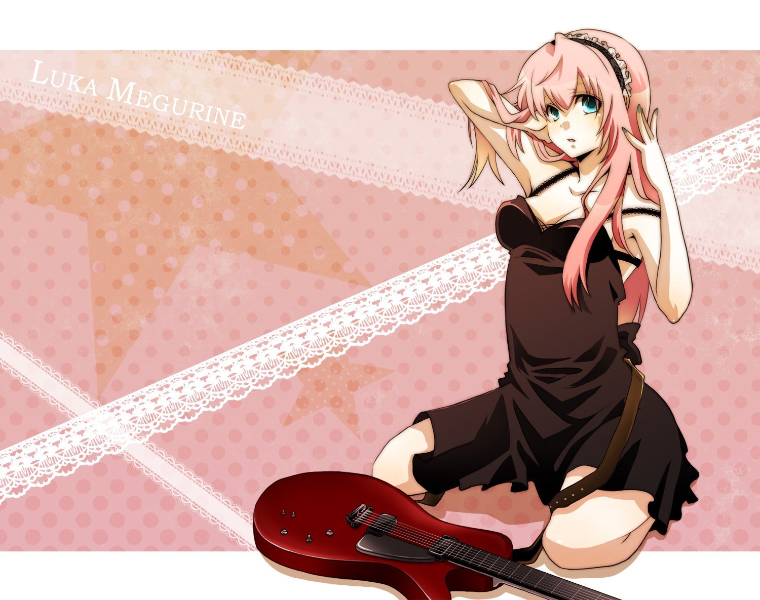 Luka Megurine with guitar