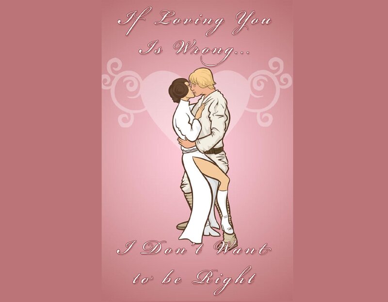 Luke and Leia love card