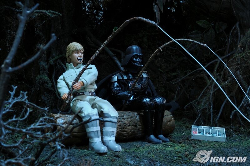 Luke Skywalker and Darth Vader — Black