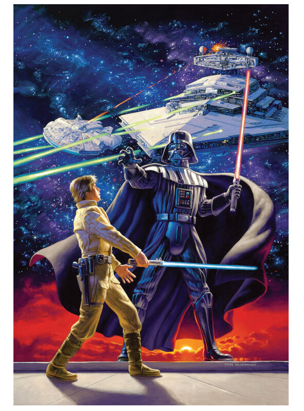 Luke Skywalker and Darth Vader — Blue