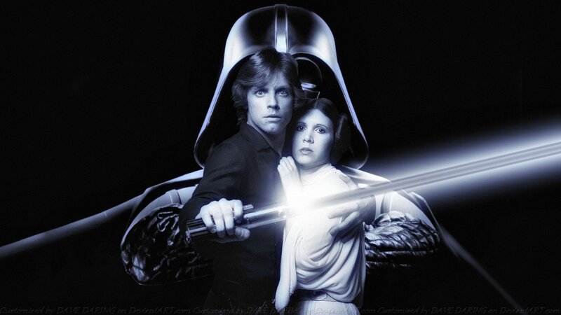 Luke Skywalker and Leia Organa