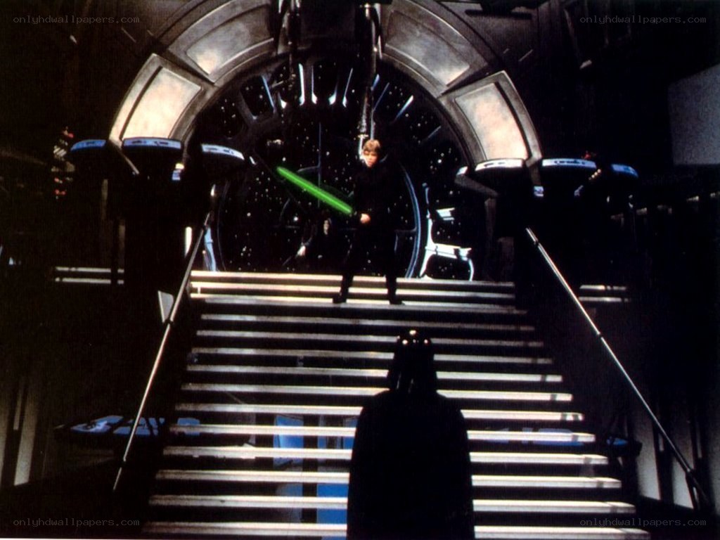 Luke Skywalker confronts Darth Vader